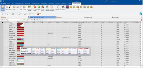 Steel fabrication production software